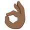 OK Hand - Medium Black emoji on Emojione